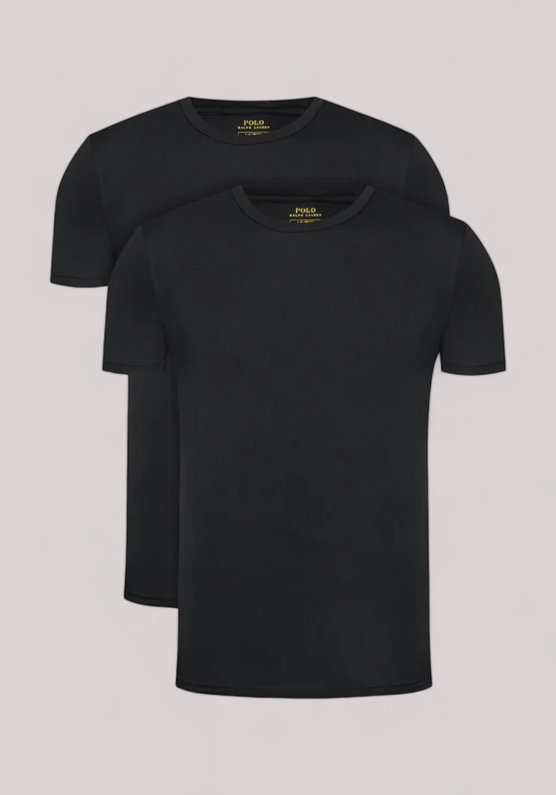 T-SHIRT UOMO NERO - CLASSIC-2 PACK-CREW - Linassi