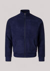 FELPA UOMO FULL ZIP MISTO COTONE BLU