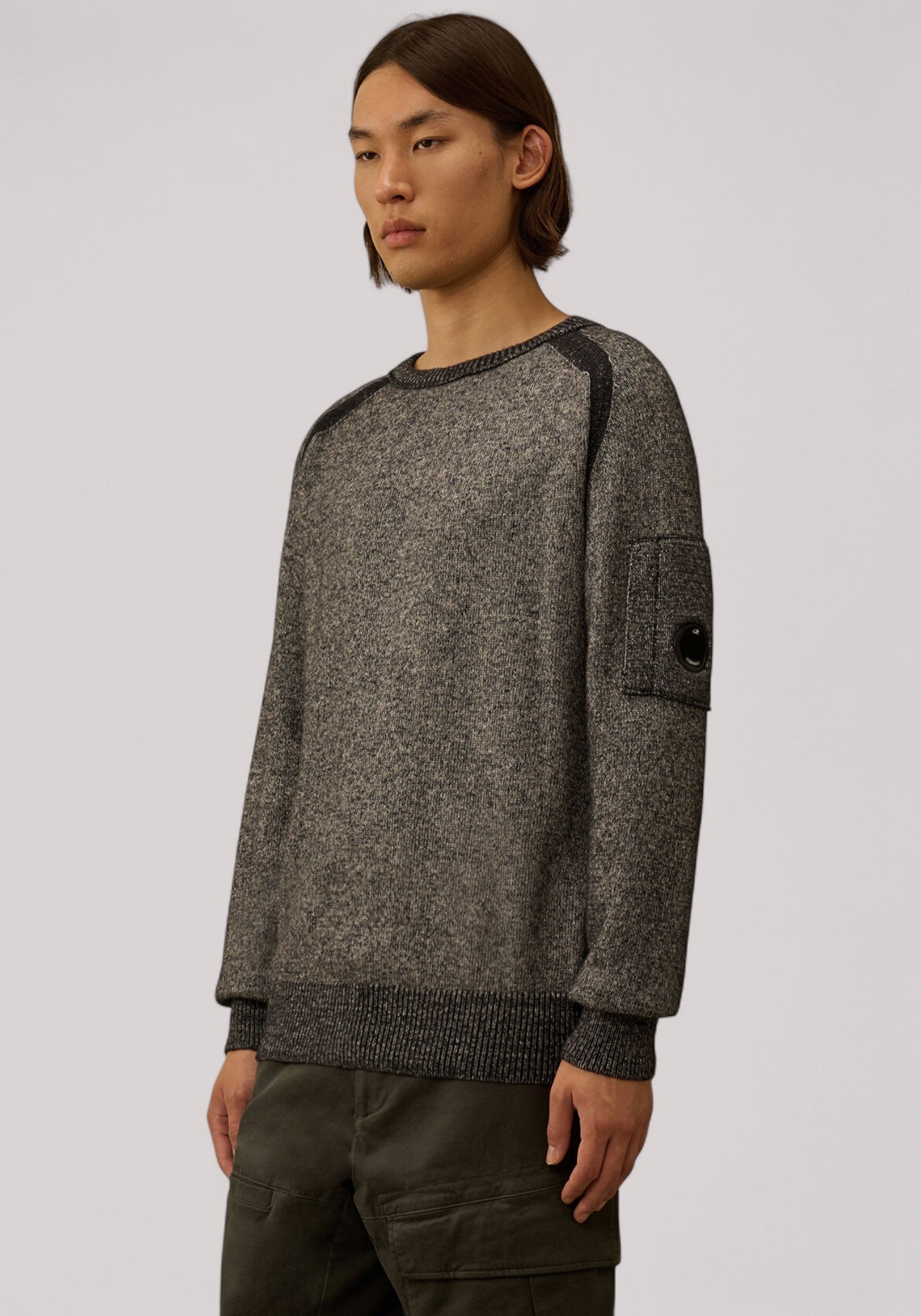 MAGLIA UOMO IN LANA E CINIGLIA ANTHRACITE