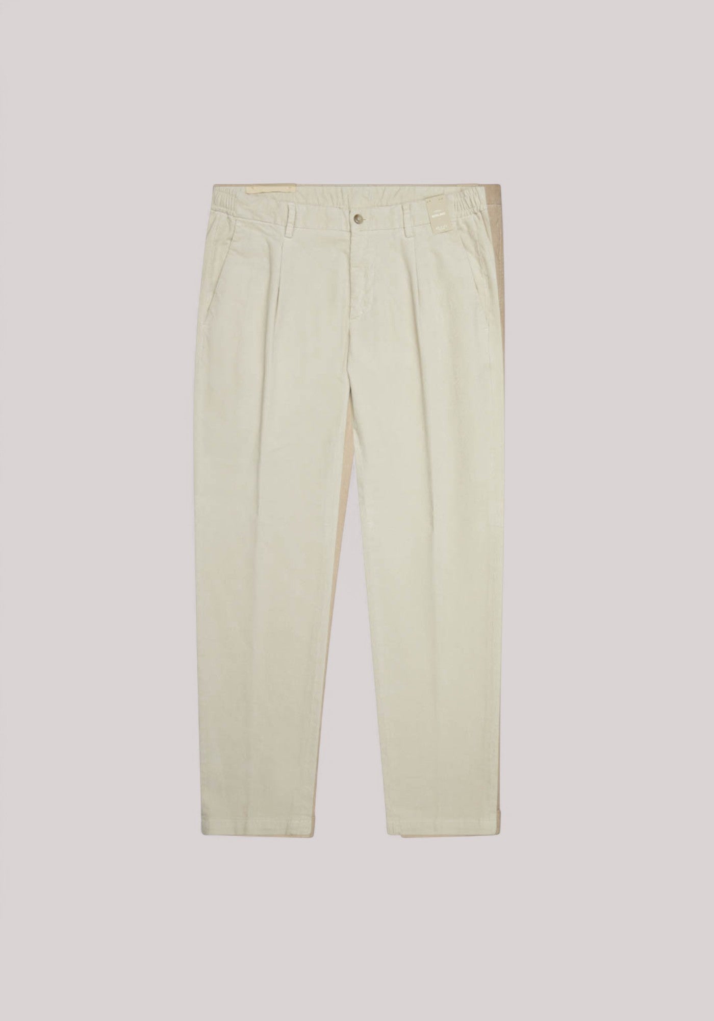 PANTALONE UOMO VELLUTO PANNA