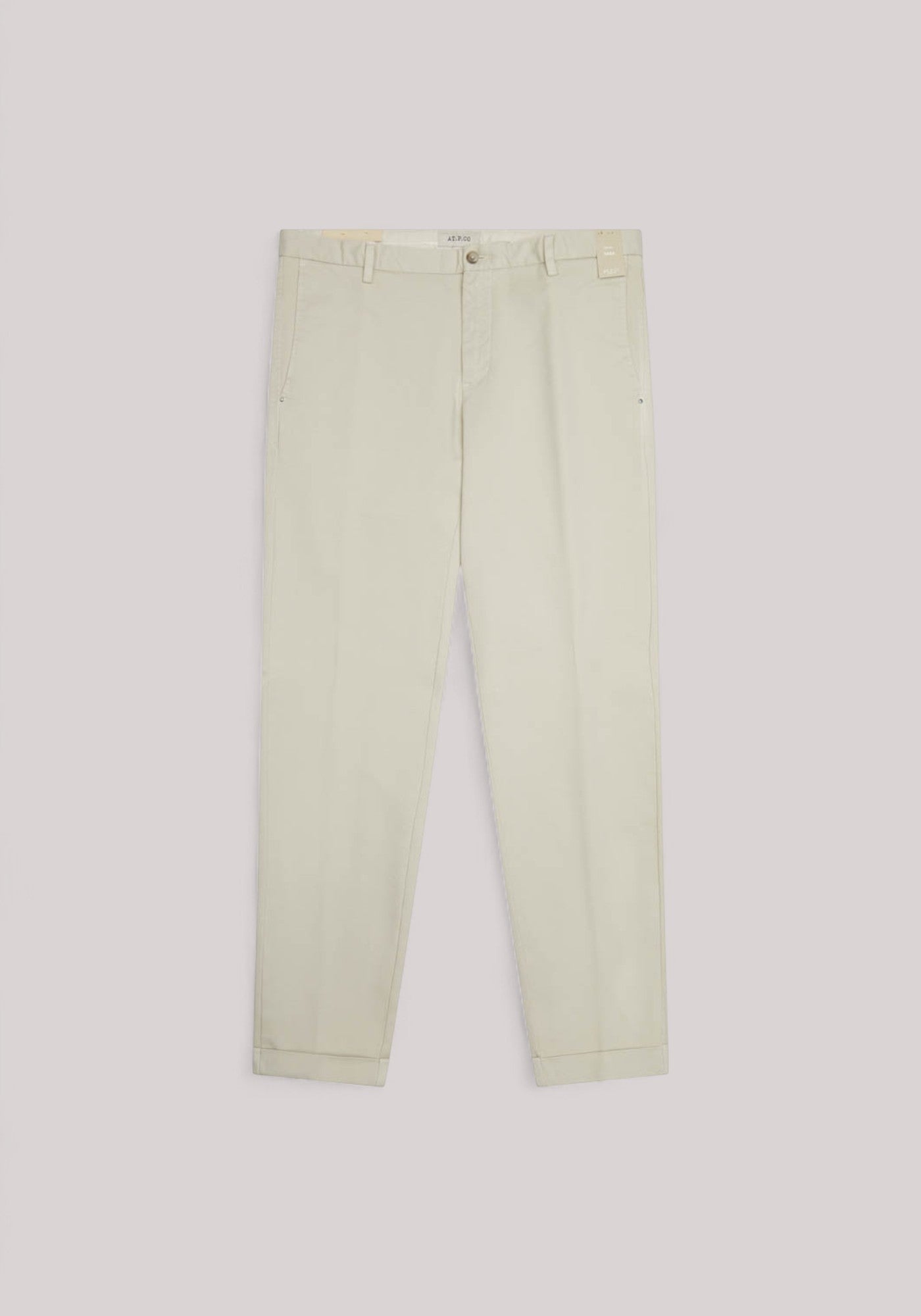 PANTALONE UOMO TRICOTINA SLIMFIT PANNA