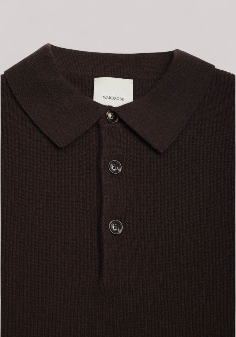 POLO UOMO LAMBSWOOL CACAO