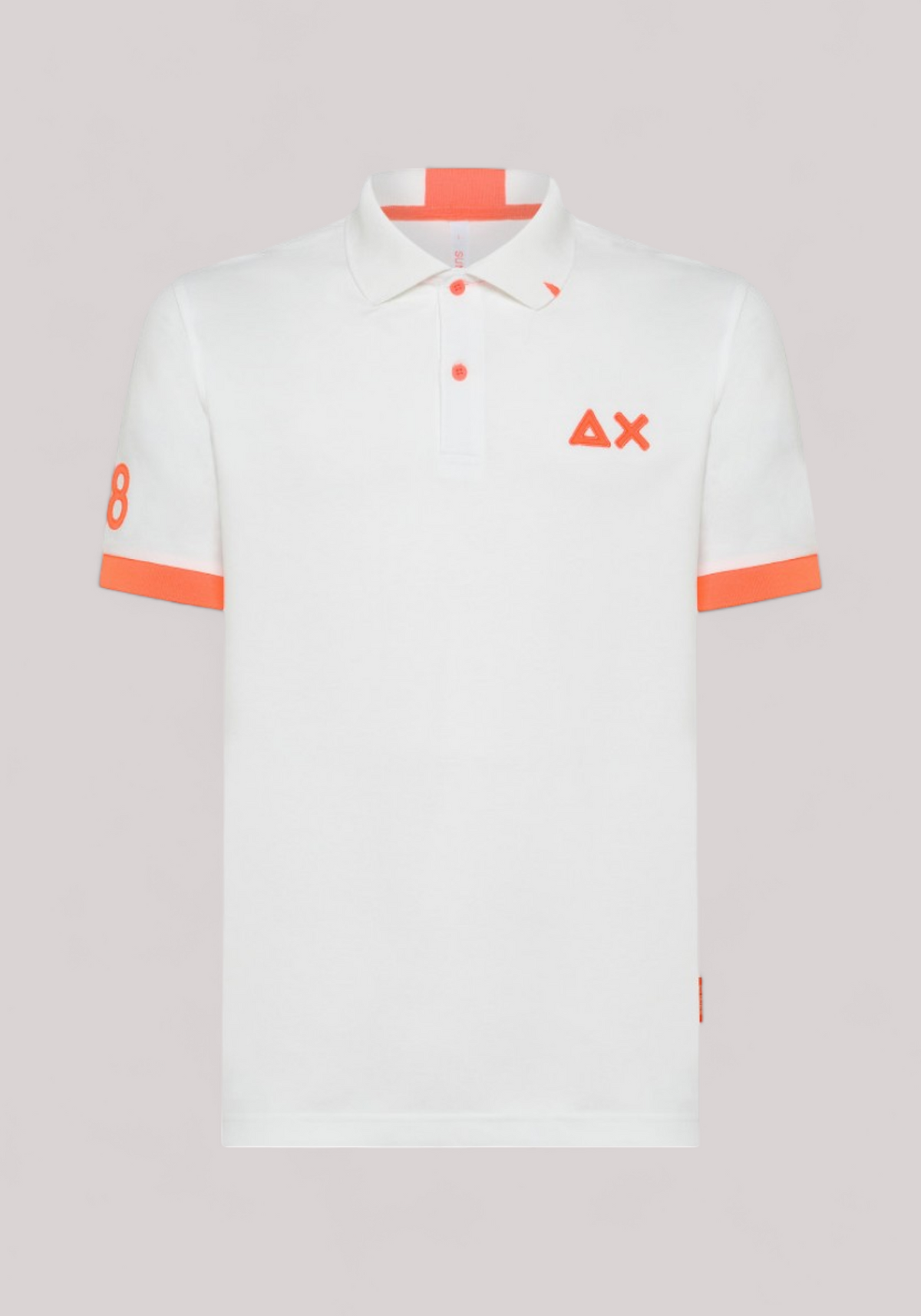 POLO UOMO LOGO FLUO BIANCO - Linassi