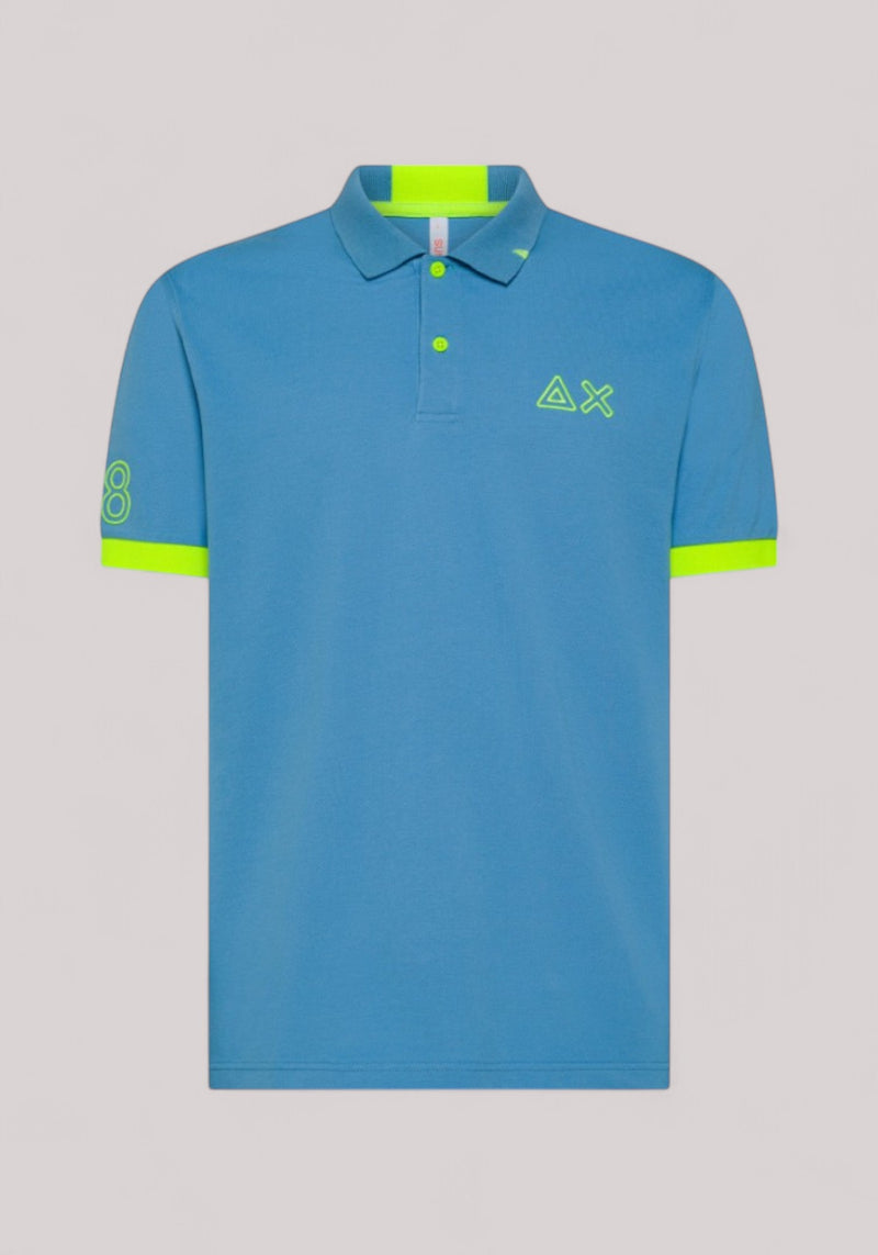 POLO UOMO FLUO AVIO