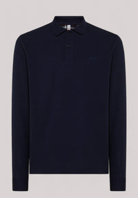 POLO UOMO CONTRAST ELBOW EL NAVY BLUE