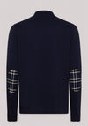 POLO UOMO CONTRAST ELBOW EL NAVY BLUE