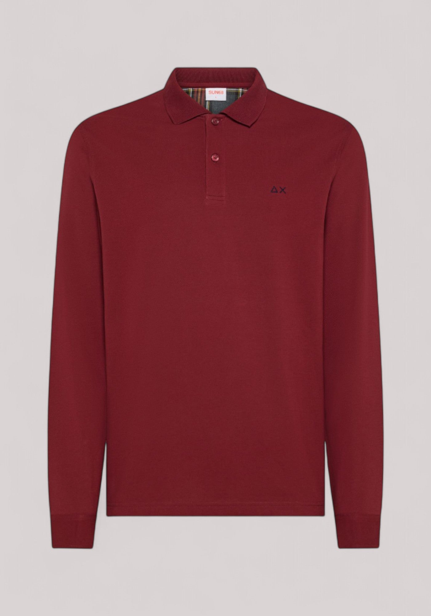 POLO UOMO CON PATCH BORDEAUX