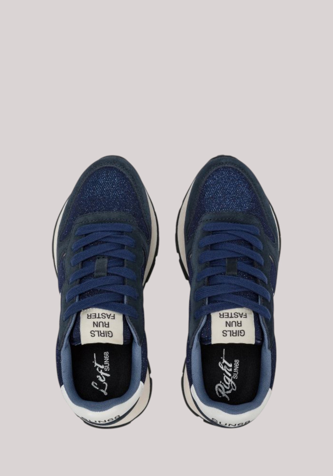 SCARPE DONNA ALLY GLITTER TEXTILE NAVY BLUE
