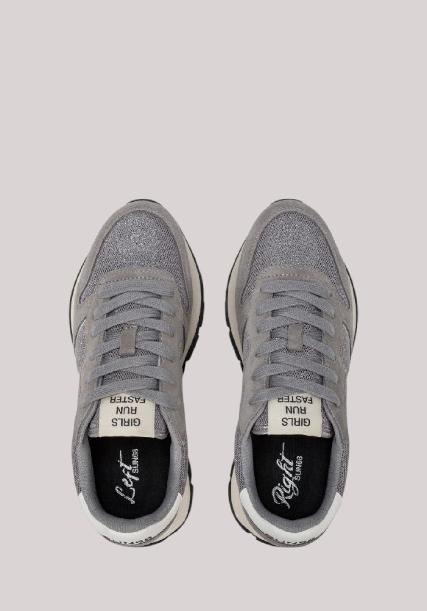 SCARPE DONNA ALLY GLITTER TEXTILE GRIGIO MEDIO