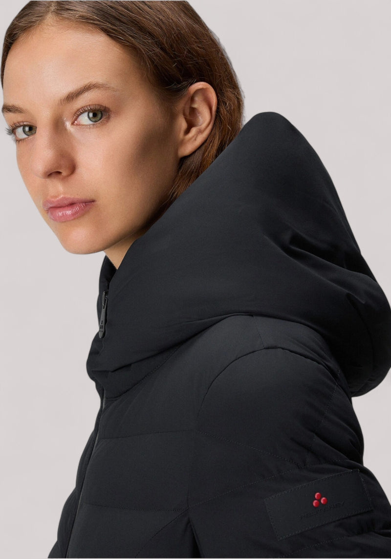 GIACCONE DONNA IN PIUMA NATURALE NERO