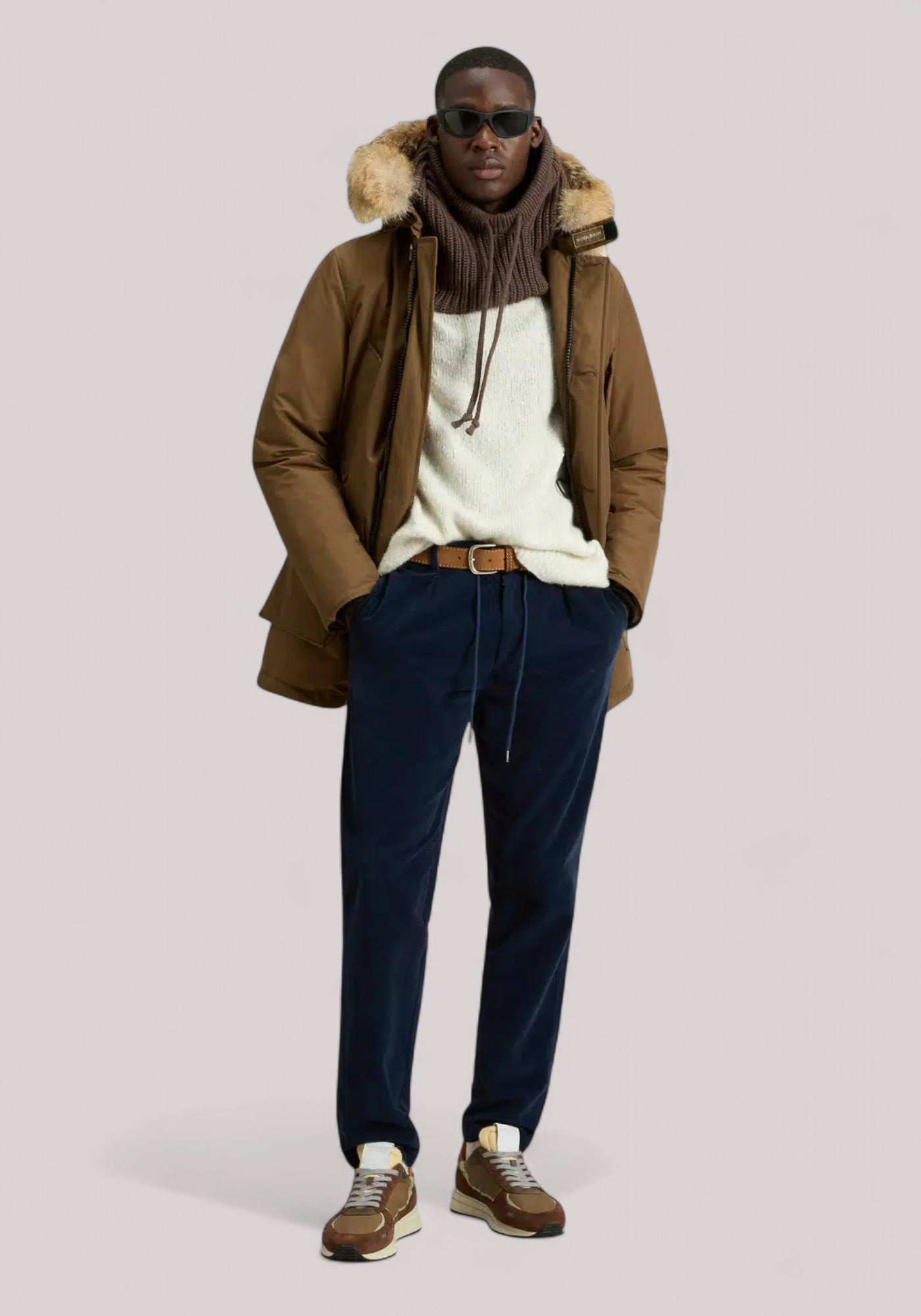 GIACCONE UOMO ARCTIC DETACHABLE FUR PARKA COFFEE