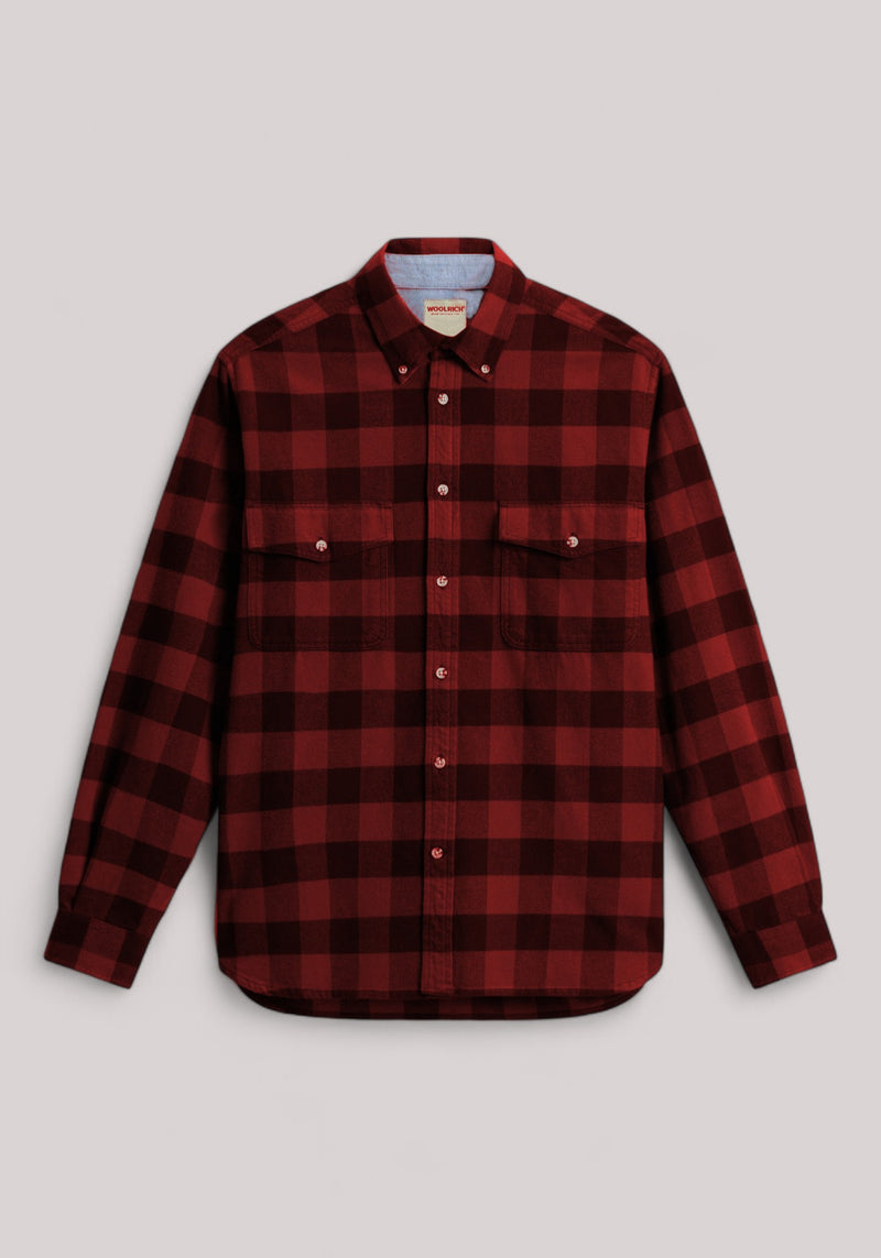 CAMICIA UOMO FLANELLA A QUADRI RED BUFFALO