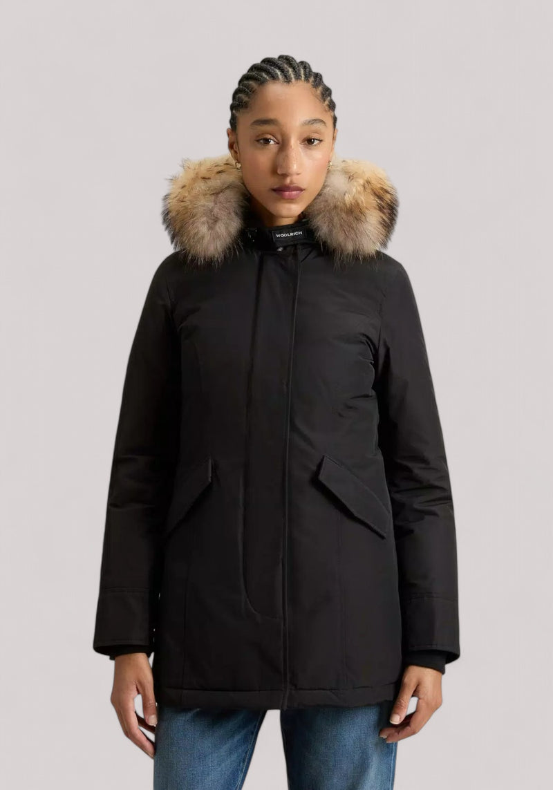 GIACCONE DONNA ARCTIC RACCOON PARKA BLACK