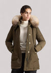 GIACCONE DONNA ARCTIC RACCOON PARKA DARK GREEN