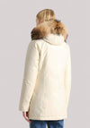 GIACCONE DONNA ARCTIC RACCOON PARKA MILKY CREAM