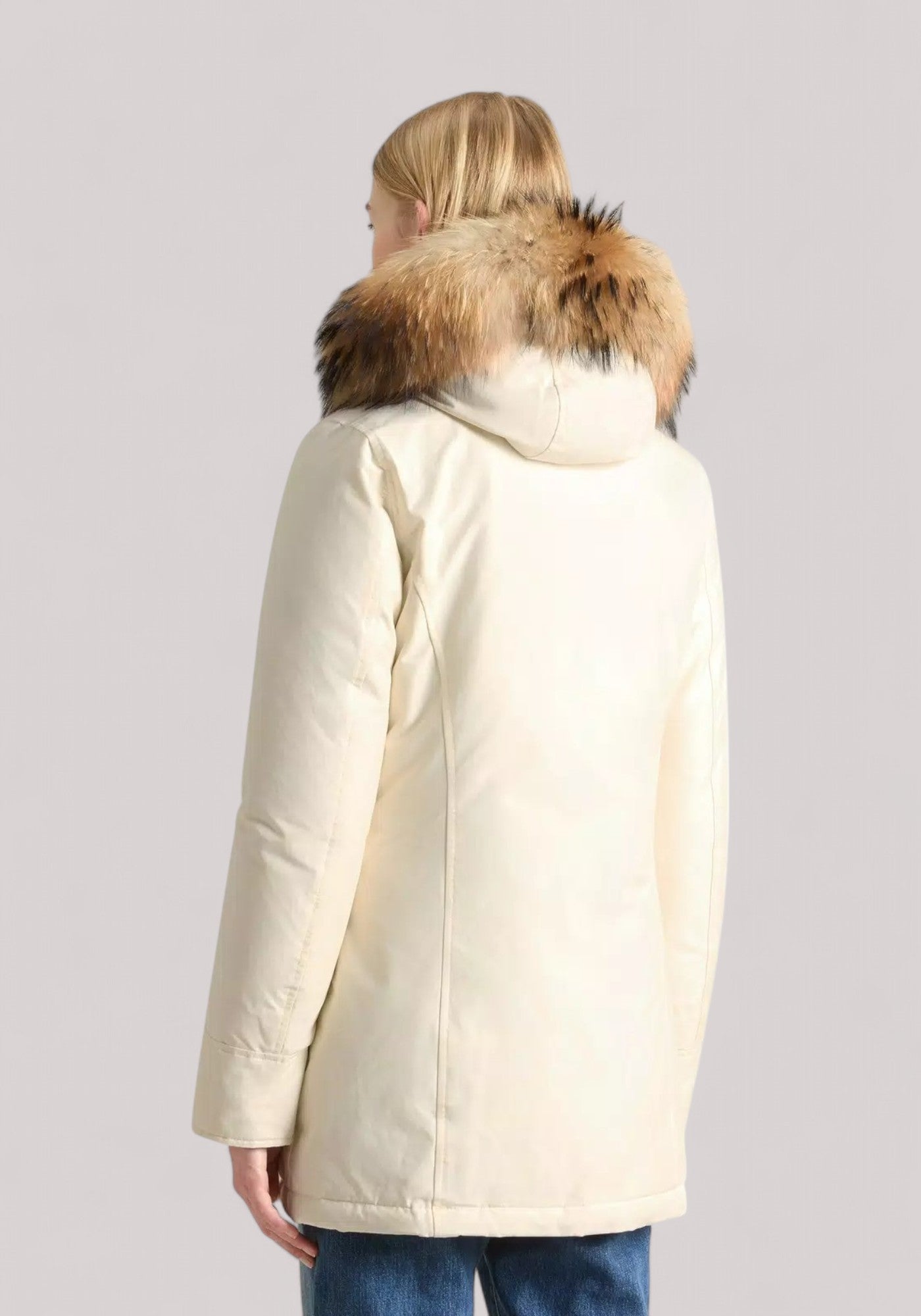 GIACCONE DONNA ARCTIC RACCOON PARKA MILKY CREAM