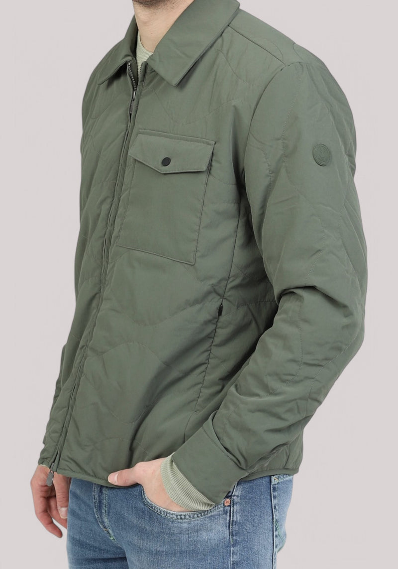 GIUBBINO UOMO OVERSHIRT THYME GREEN - Linassi