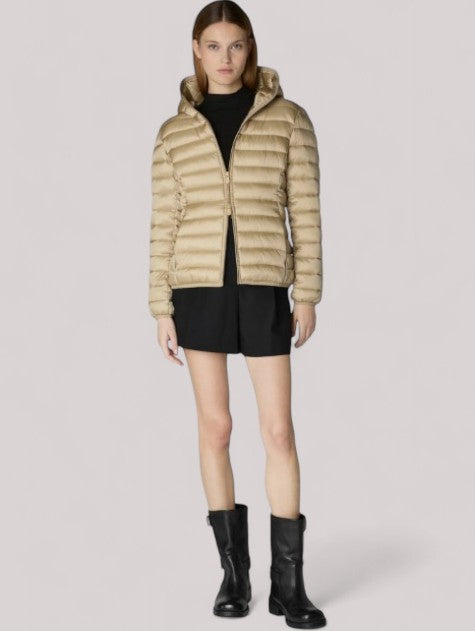 GIUBBINO DONNA PUFFER WOOD BEIGE