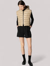 GILET DONNA PUFFER CROPPED ROMINA WOOD BEIGE