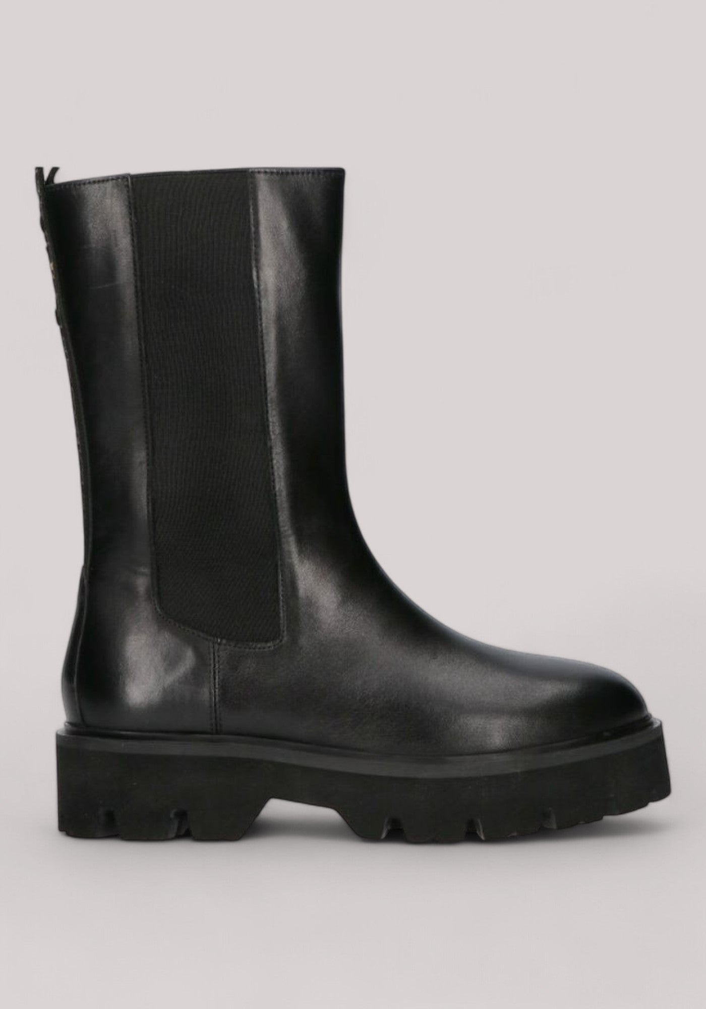 SCARPE DONNA BOOTS ALTE IN PELLE NERO