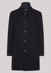 CAPPOTTO UOMO MISTO LANA BLU GRAFITE