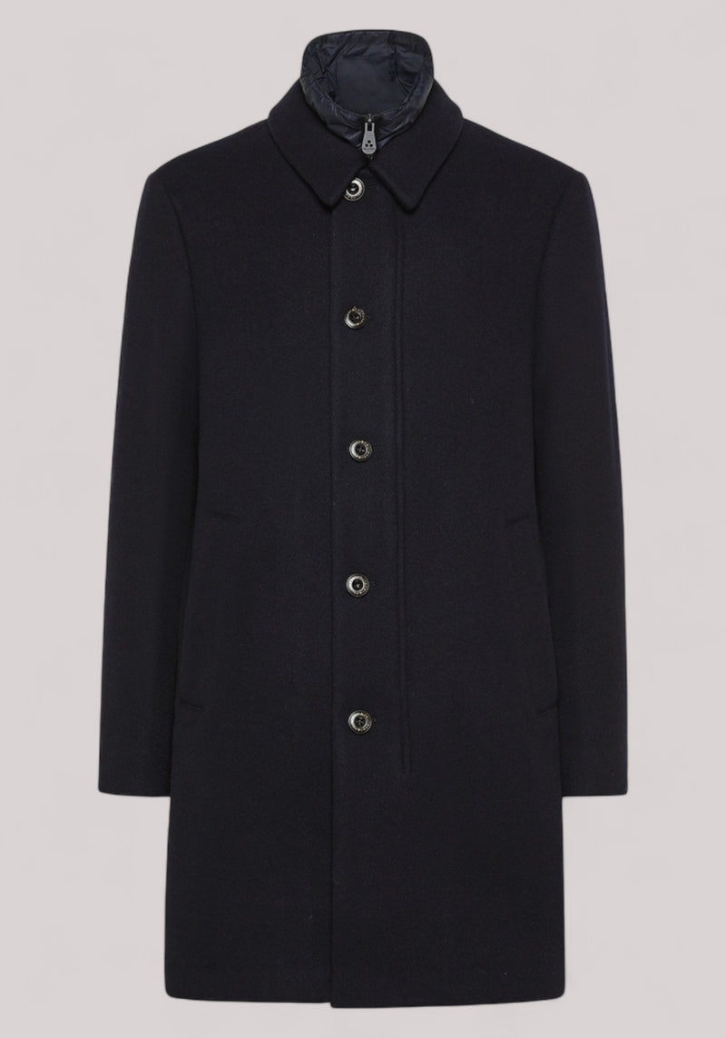 CAPPOTTO UOMO MISTO LANA BLU GRAFITE