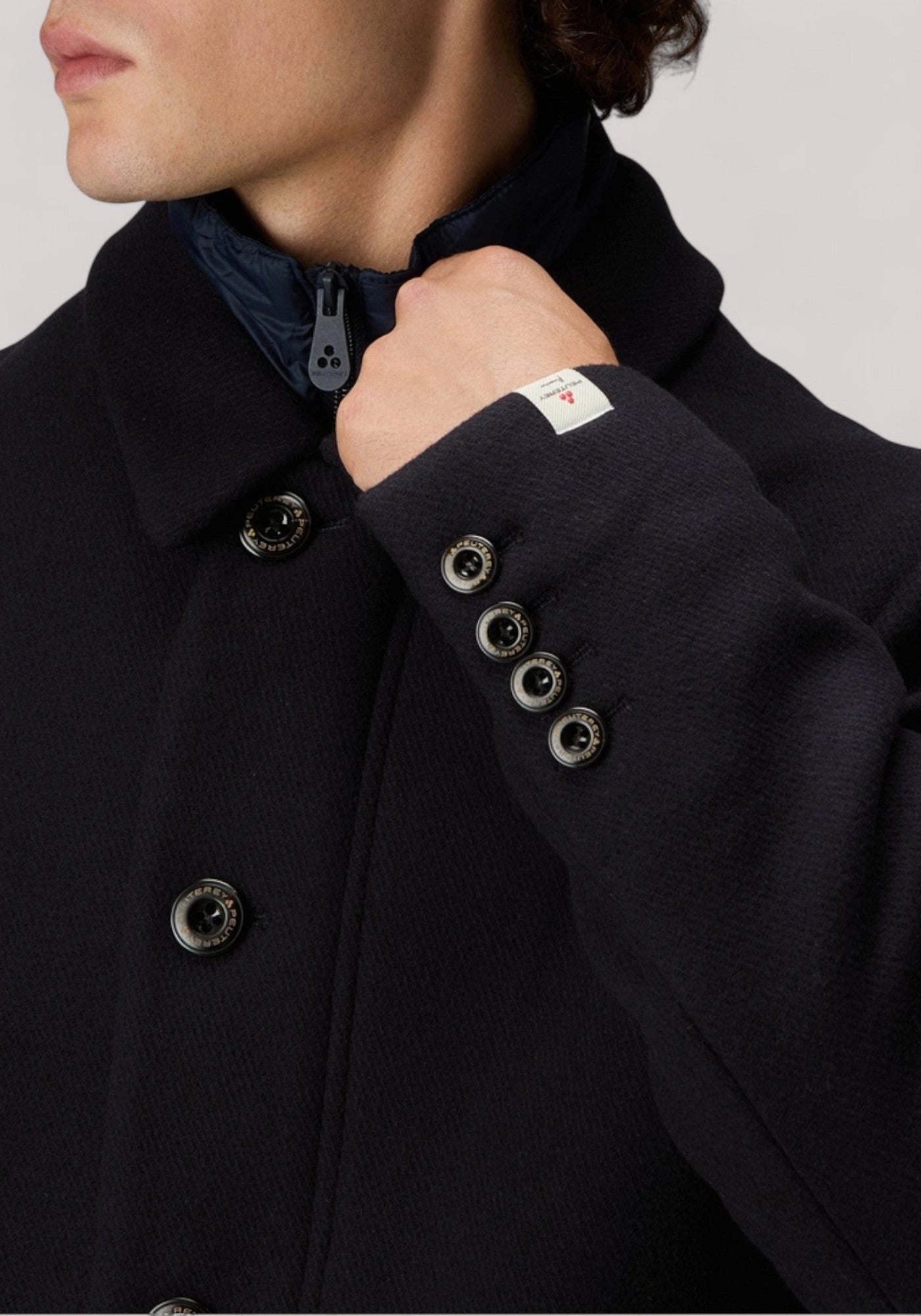 CAPPOTTO UOMO MISTO LANA BLU GRAFITE