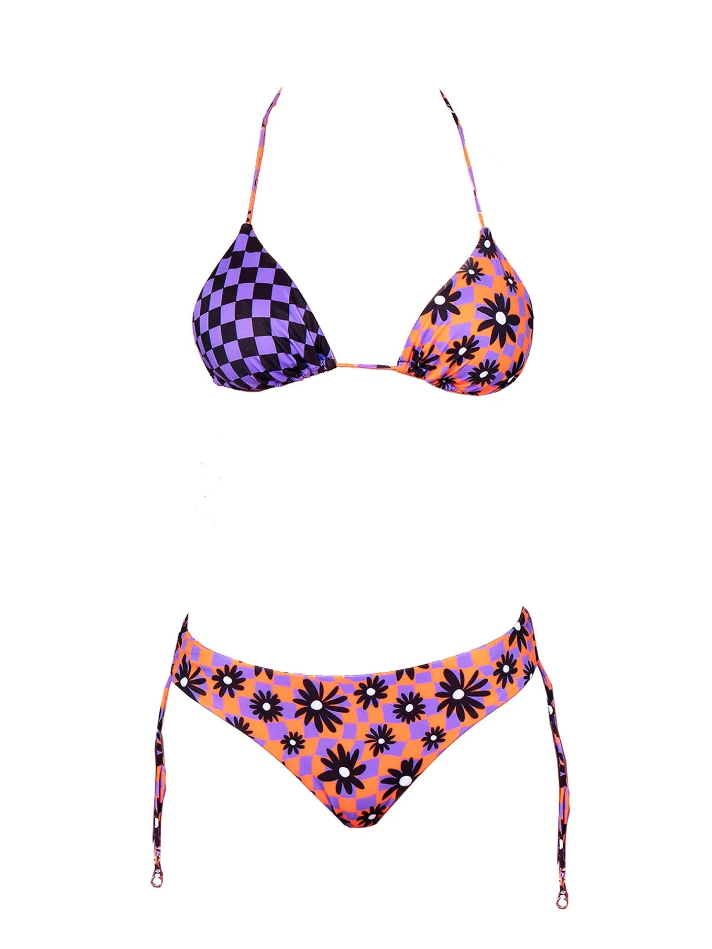 BIKINI DONNA TRIANGOLO E SLIP COULOTTE ARANCIO - FK23-1050X1 - Linassi