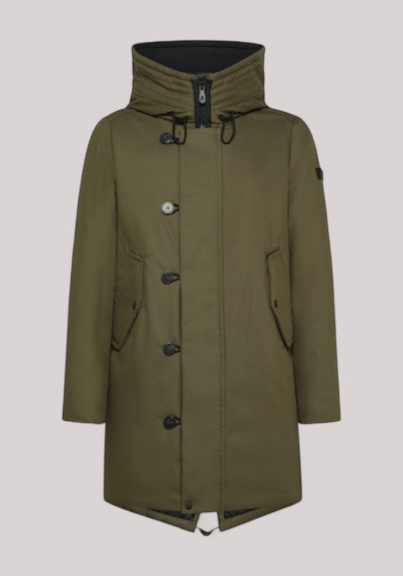 GIACCONE UOMO PARKA RESISTENTE IN TESSUTO MADE IN ITALY VERDE FOGLIAME - Linassi