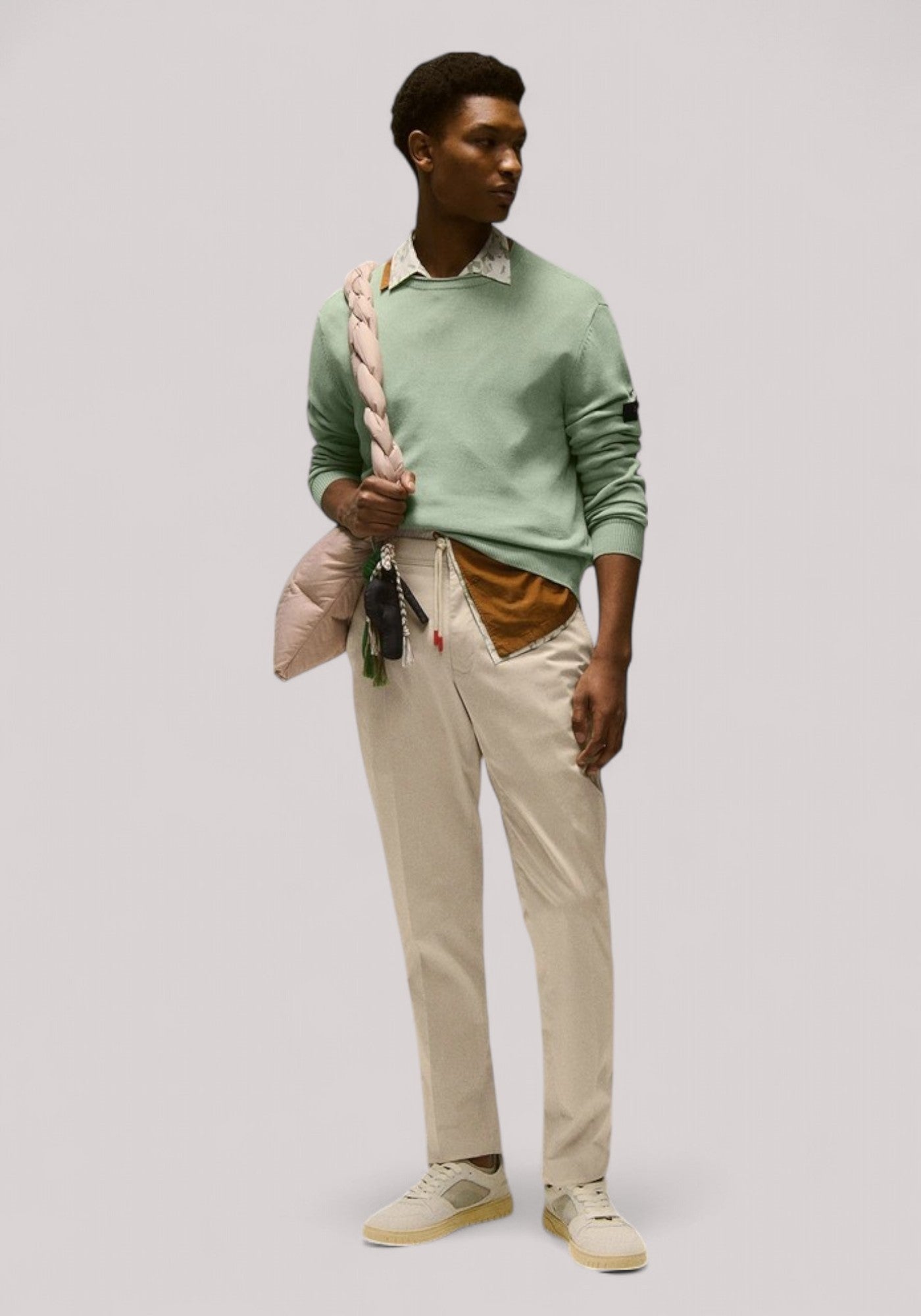 MAGLIA UOMO IN COTONE VERDE SALVIA