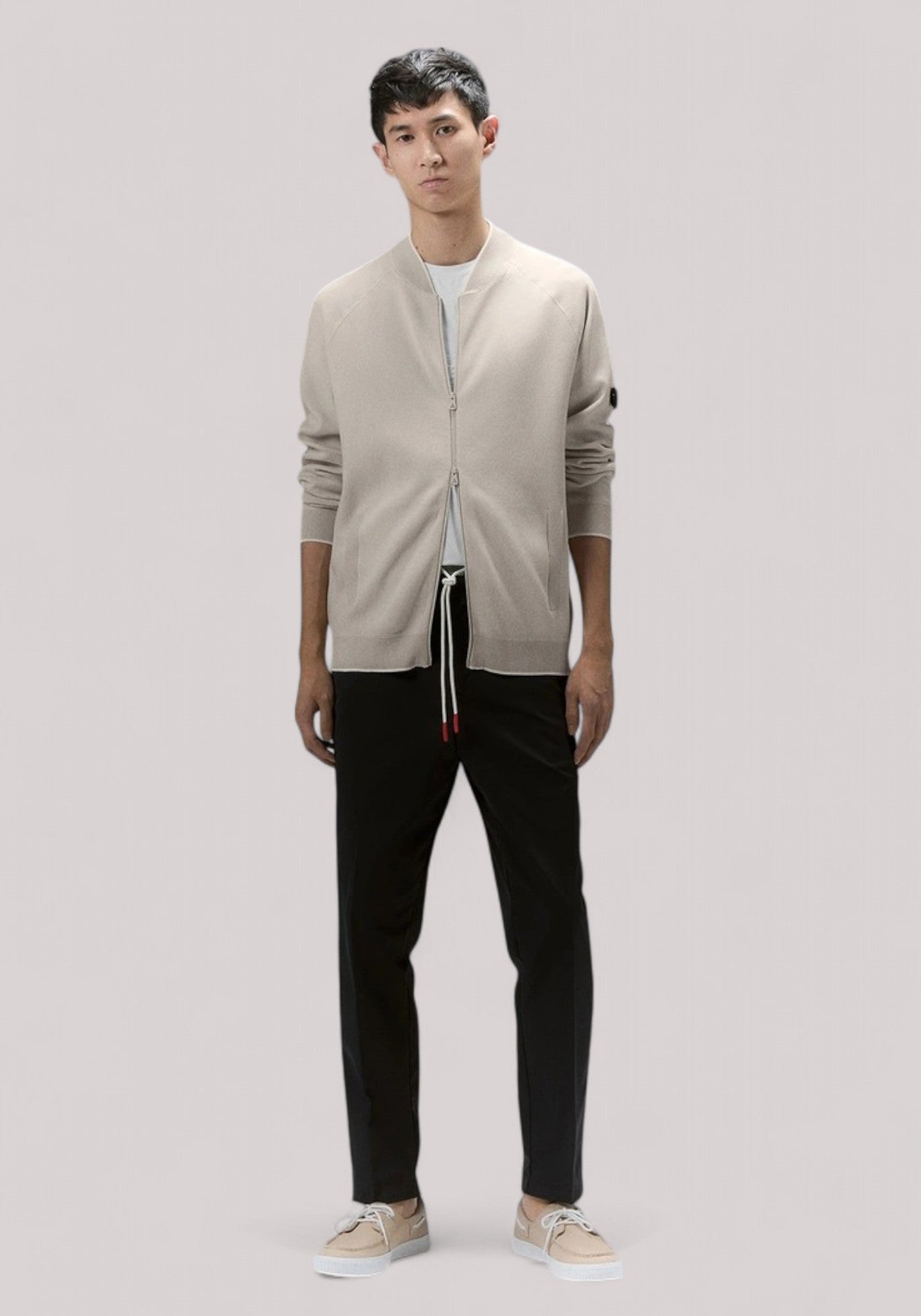 FELPA UOMO FULL ZIP TAPIOCA