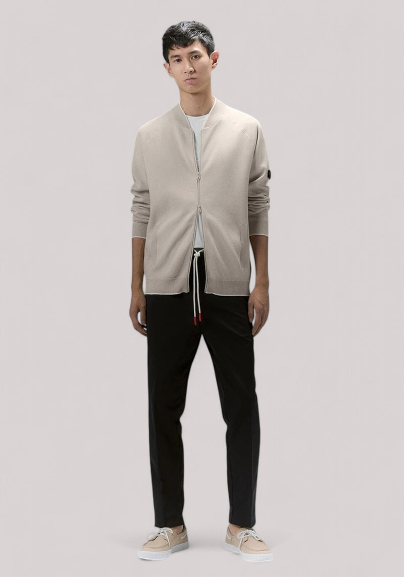 FELPA UOMO FULL ZIP TAPIOCA
