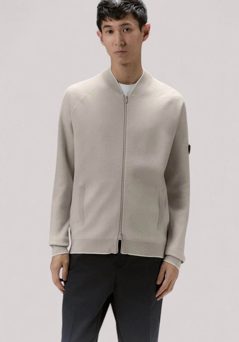 FELPA UOMO FULL ZIP TAPIOCA
