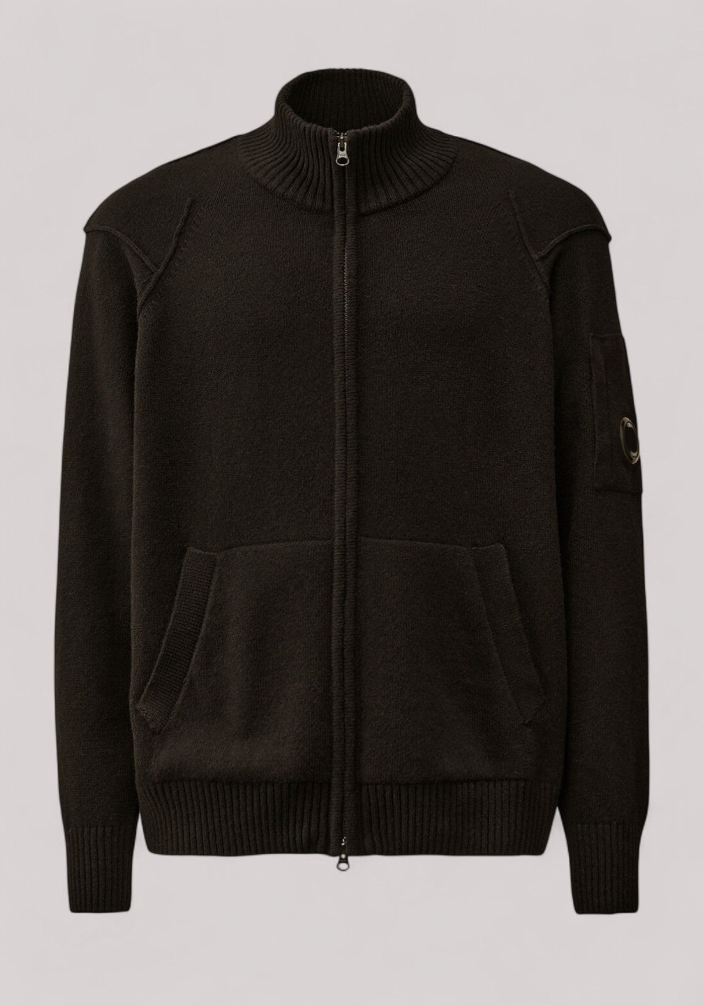 MAGLIA UOMO FULL ZIP NERO