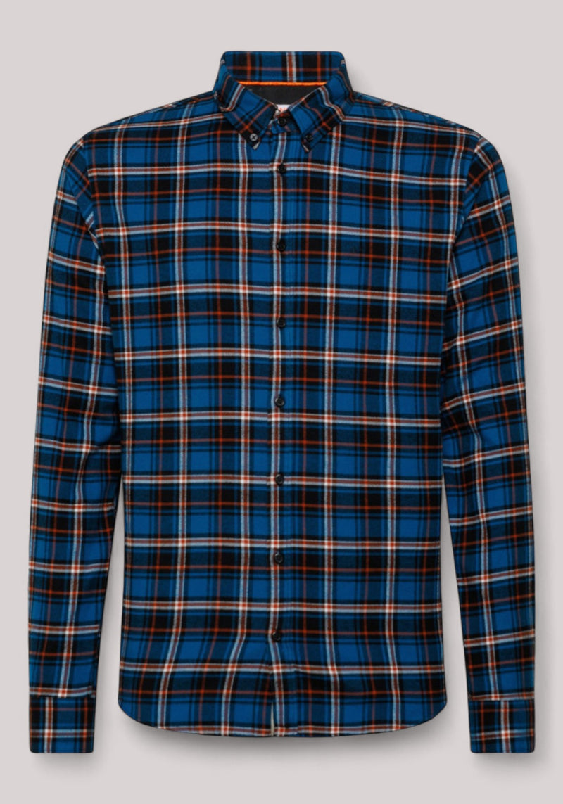 CAMICIA UOMO FANTASIA SCOZZESE BLU