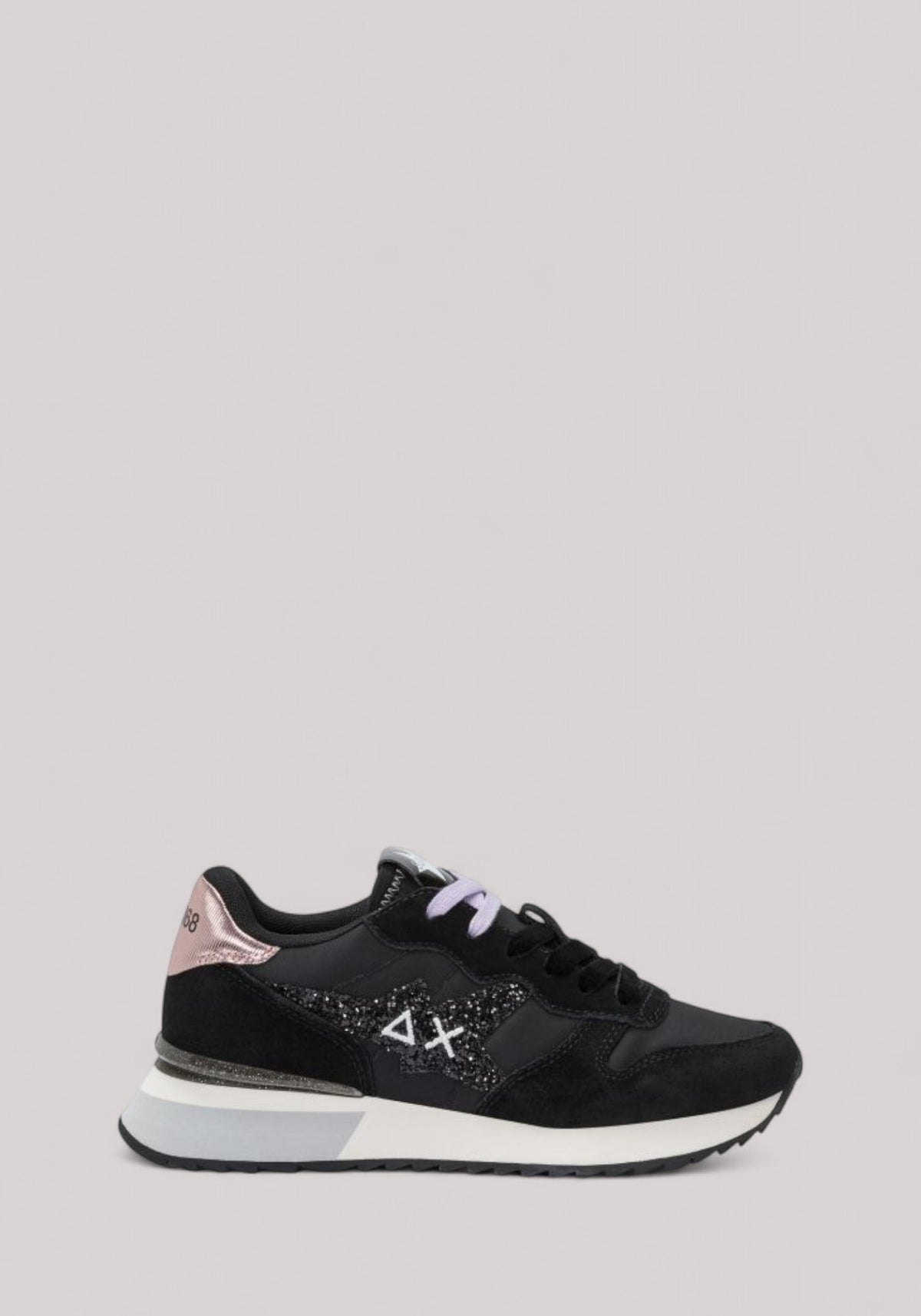SCARPE DONNA STARGIRL GLITTER LOGO NERO - Linassi