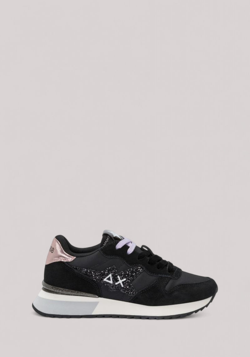 SCARPE DONNA STARGIRL GLITTER LOGO NERO - Linassi