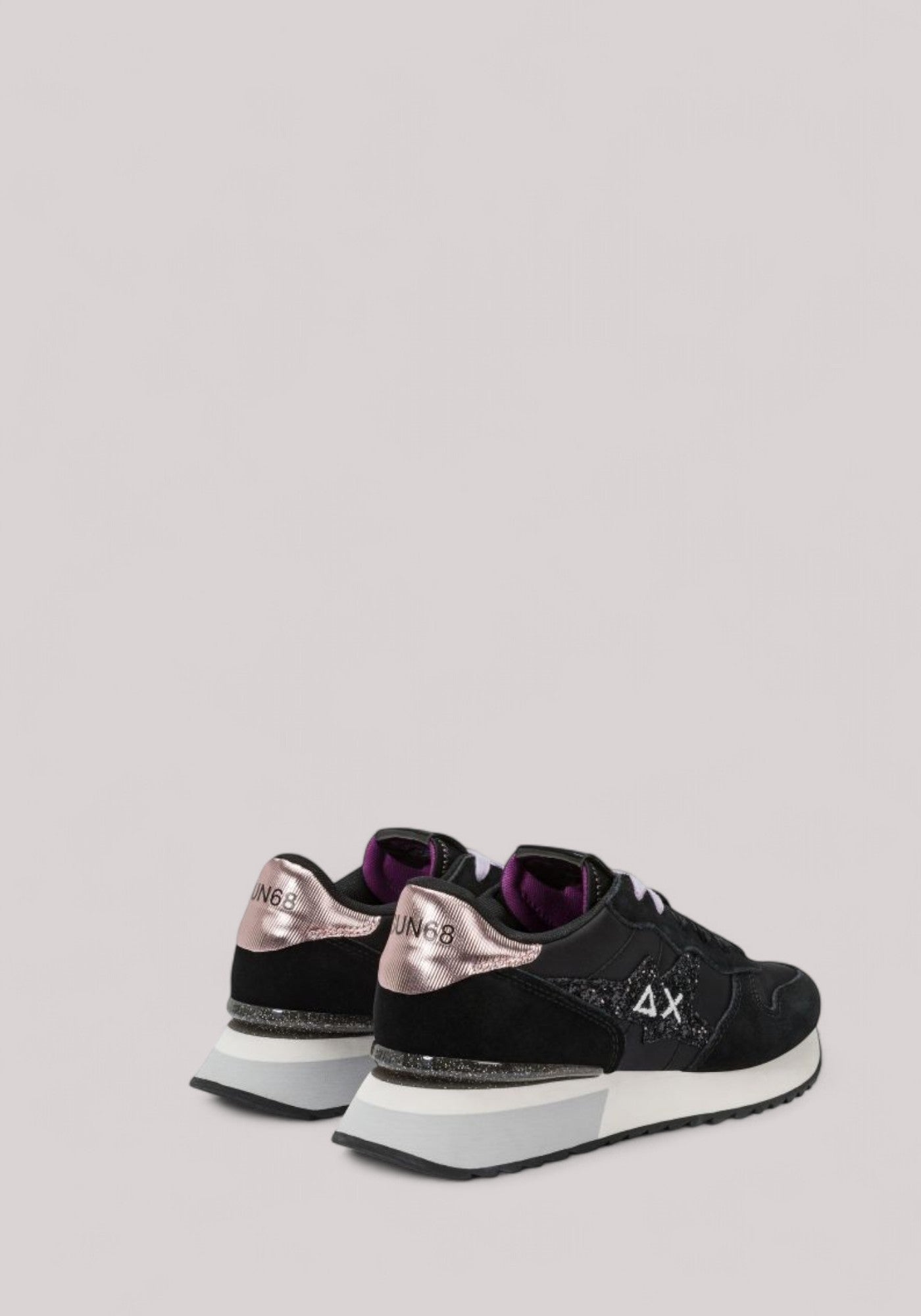 SCARPE DONNA STARGIRL GLITTER LOGO NERO - Linassi