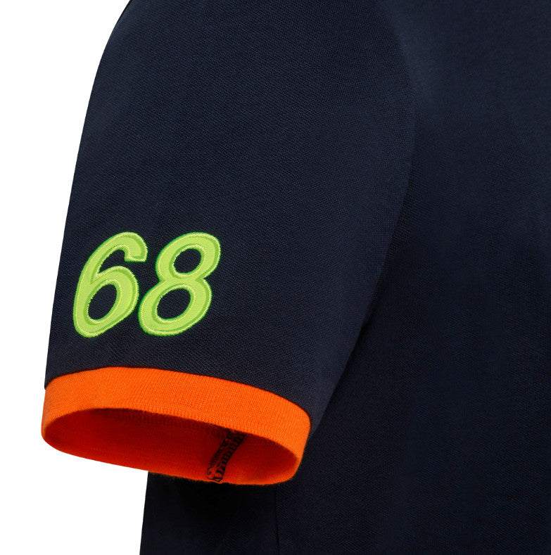 T-SHIRT UOMO LOGO FLUO NAVY BLUE - T33122  07 - Linassi