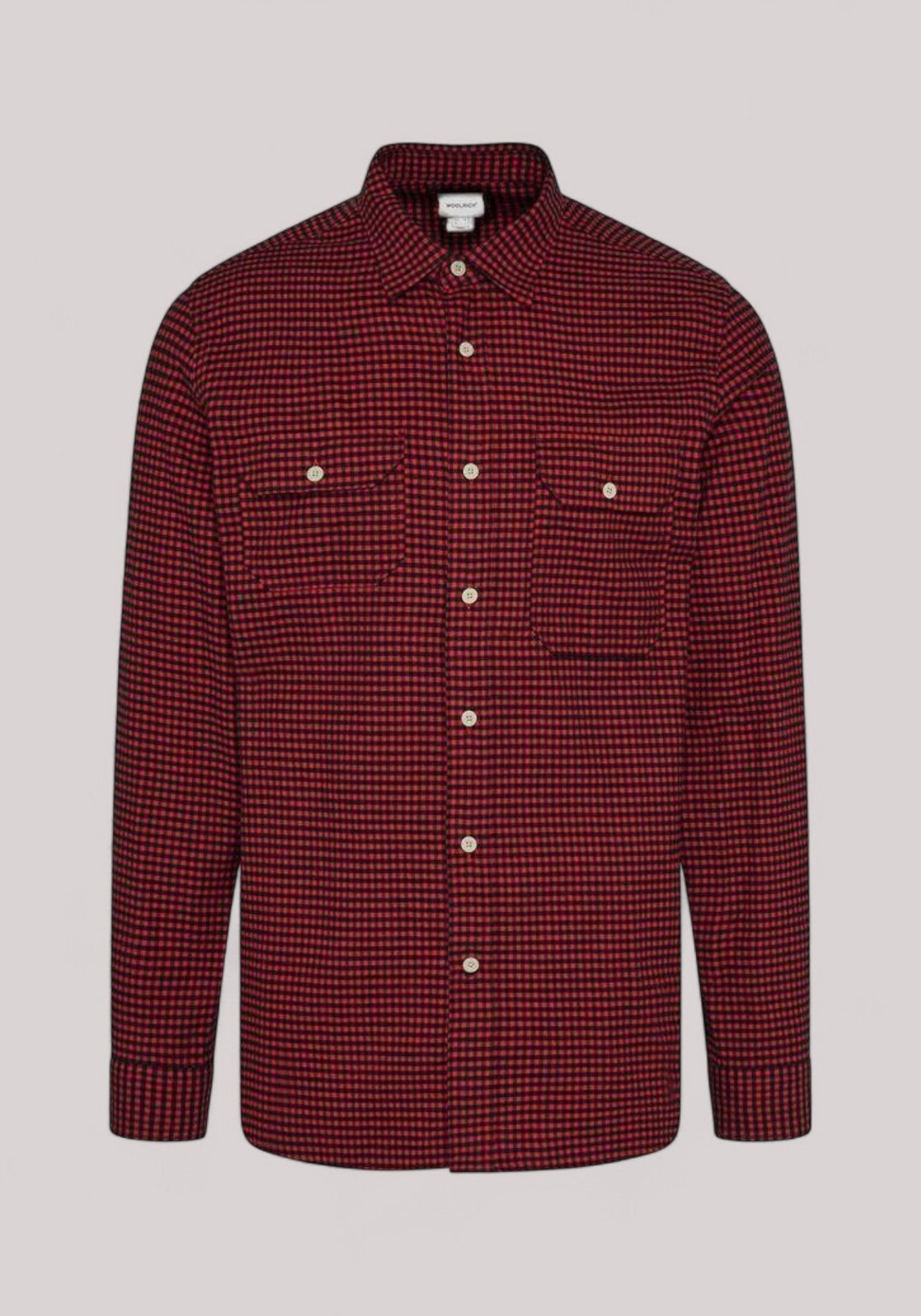 CAMICIA UOMO CON TASCHE IN FLANELLA RED MICRO BUFFALO