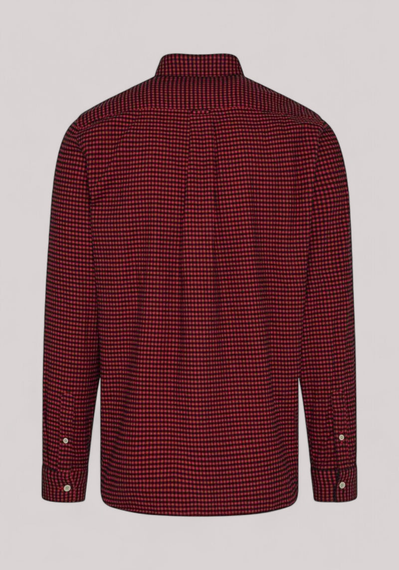 CAMICIA UOMO CON TASCHE IN FLANELLA RED MICRO BUFFALO