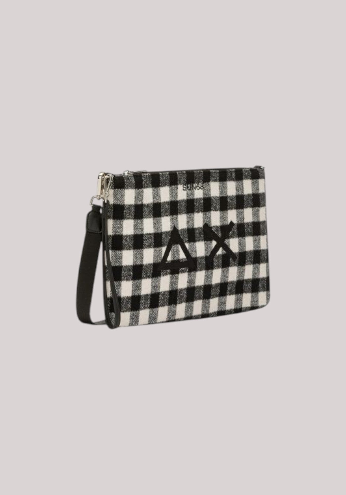 POCHETTE DONNA TARTAN NERO