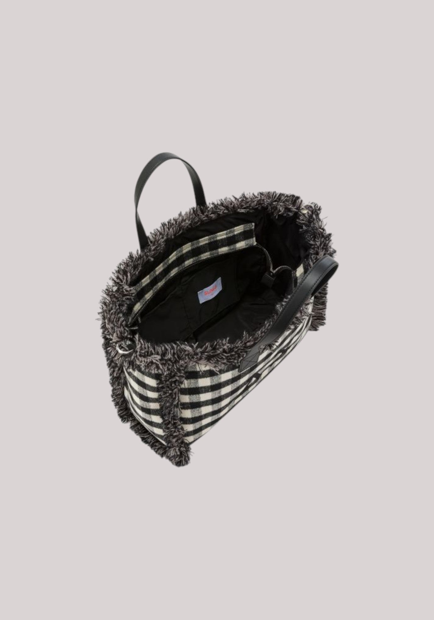 BORSA DONNA CALI MIDI TARTAN NERO