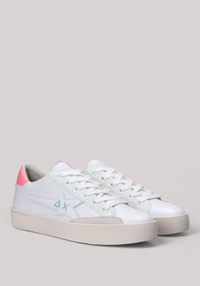 SCARPE DONNA BIANCO/FUXIA FLUO - KATY LEATHER - Linassi