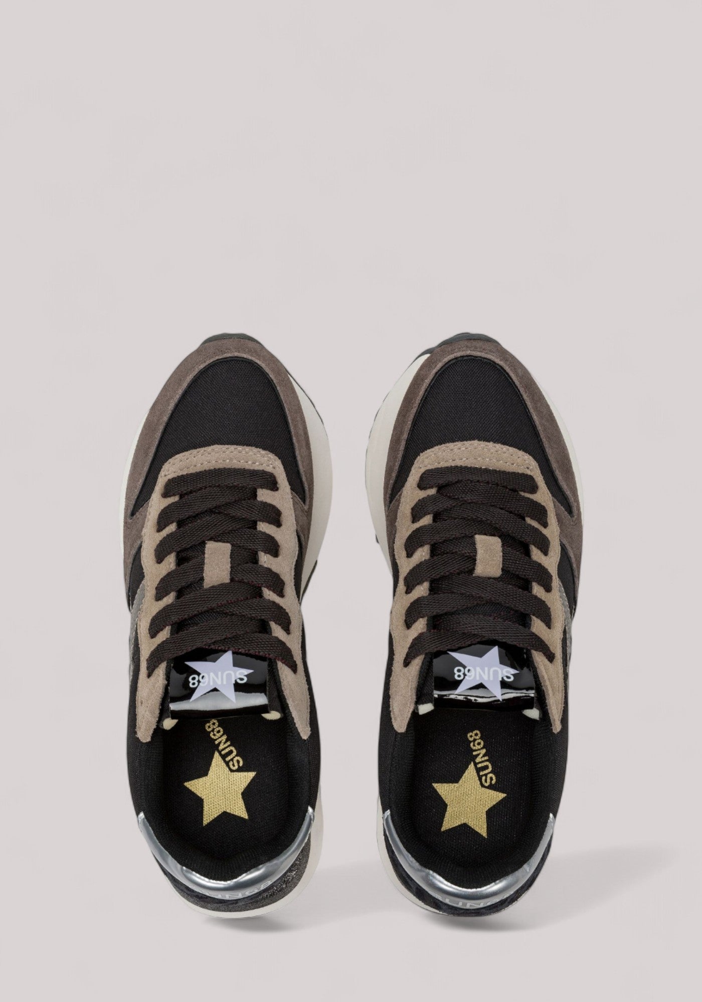 SCARPE DONNA BIG STARGIRL MIX MATERIAL NERO