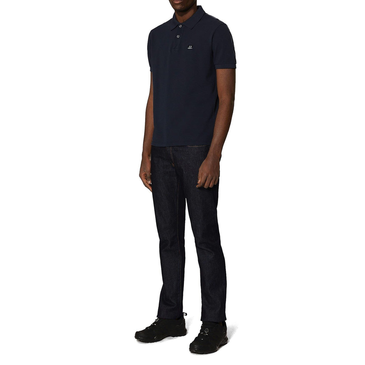 POLO MAN BLACK COTTON PIQUET - MPL052A 1672G - Linassi