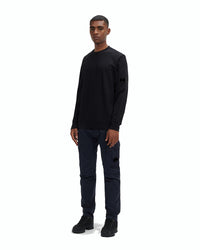 FELPA UOMO GIROCOLLO IN COTONE BLACK - 13CMSS022A-005086W 999 - Linassi