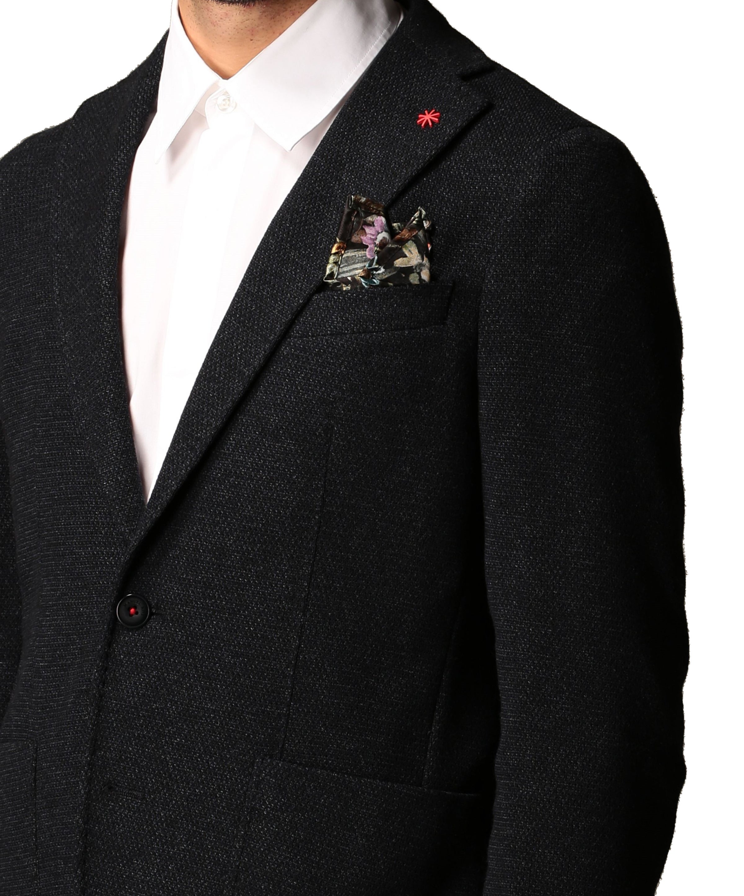 MAN BLUE JERSEY SLIM FIT JACKET - 2932G2038M 203691 - Linassi