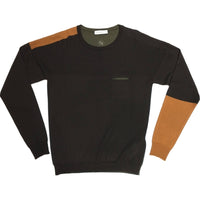 MAN BLACK FANCY WOOL BLEND SWEATER - 2932M522 203835 - Linassi