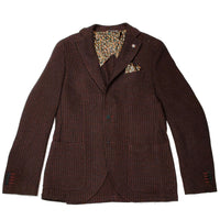 MAN SLIMFIT HOUNDSTOOTH JACKET RED - 3132G2028 213651 28 - Linassi